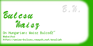 bulcsu waisz business card